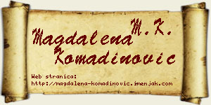 Magdalena Komadinović vizit kartica